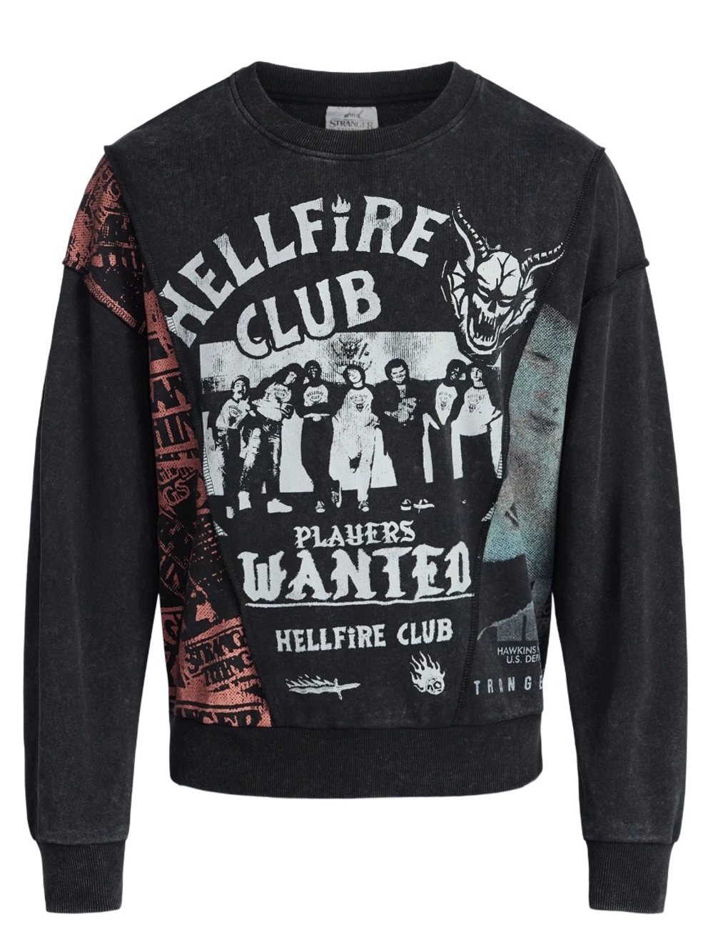 Netflix Stranger Things Men's Hellfire Club Crewneck Sweatshirt